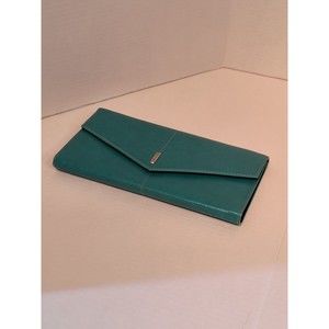 Rolodex Teal Faux Leather Personal Organizer Unisex Wallet Card Sleeves 2518